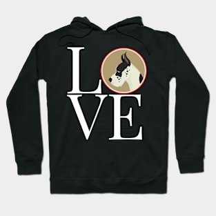 Love Great Dane Square Hoodie